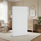 Sealy Refresh Breathable Knit Crib 6" Foam Mattress - White: Firm Side/Soft Side, Hypoallergenic, Waterproof Cover