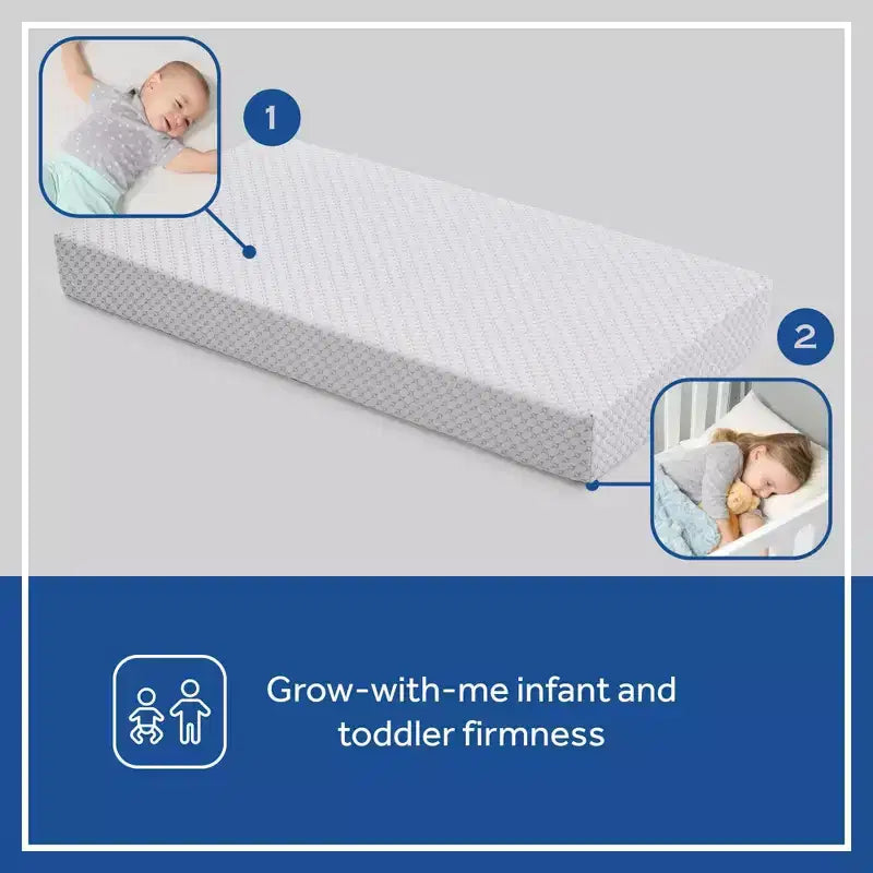 Materasso in schiuma 2 in 1 per culla e lettino – Rivestimento in maglia traspirante, 15 cm