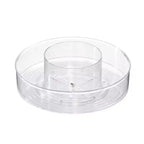 Organizzatore Girevole per Piatto – Vassoio Contenitore in Plastica Trasparente