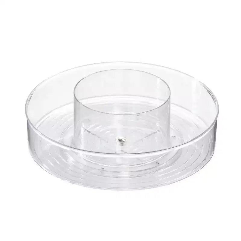 Organizzatore Girevole per Piatto – Vassoio Contenitore in Plastica Trasparente