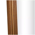 Specchio da parete ovale con cornice intagliata tridimensionale, 51" x 22", Marrone