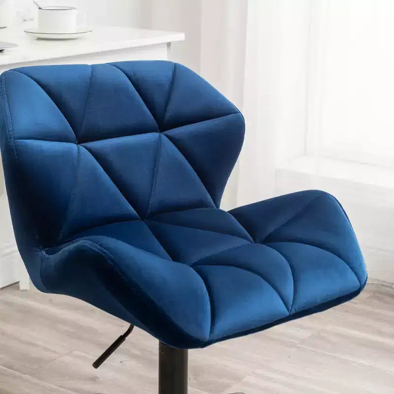 Sedia da ufficio girevole regolabile trapuntata a rombi – Blu