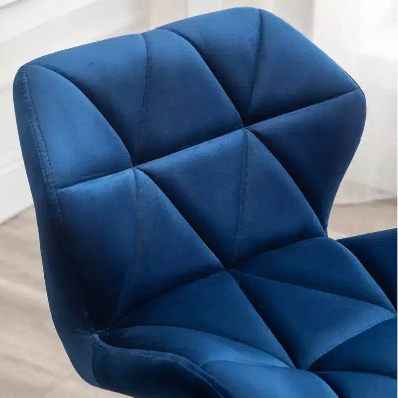 Sedia da ufficio girevole regolabile trapuntata a rombi – Blu