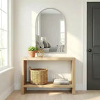 Specchio da Parete ad Arco 36" x 24" con Cornice in Metallo