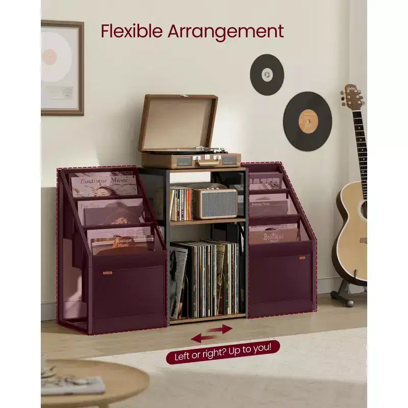 Mobile per Giradischi con Portadischi a 3 Livelli – Contiene Fino a 140 Album