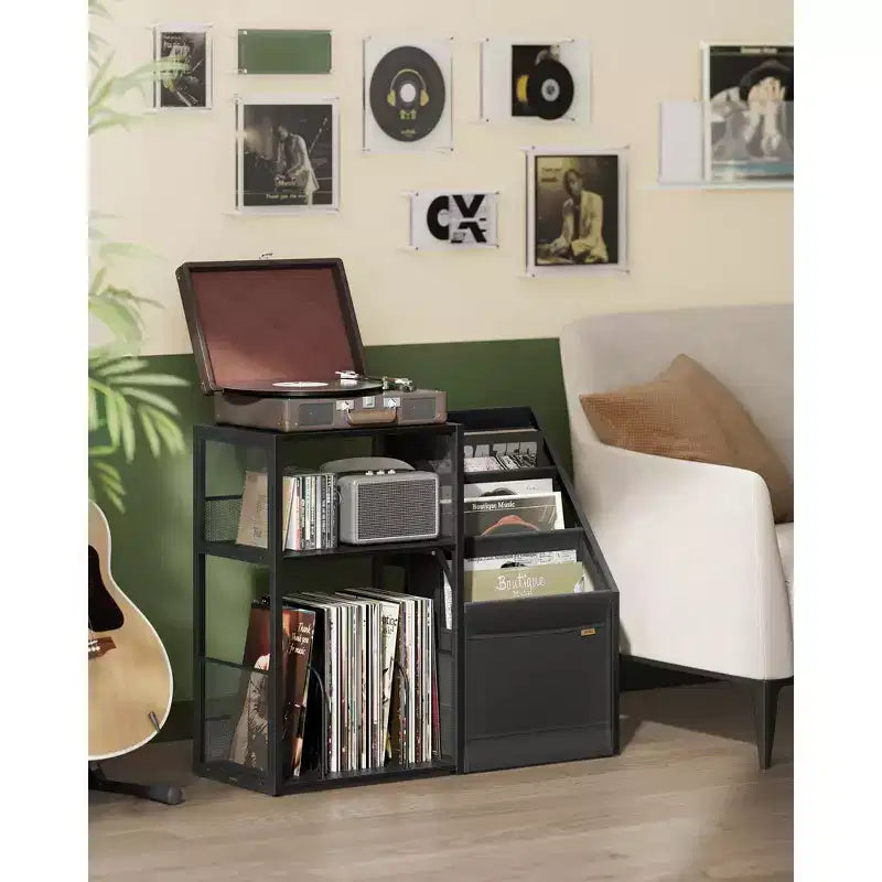 Mobile per Giradischi con Portadischi a 3 Livelli – Contiene Fino a 140 Album