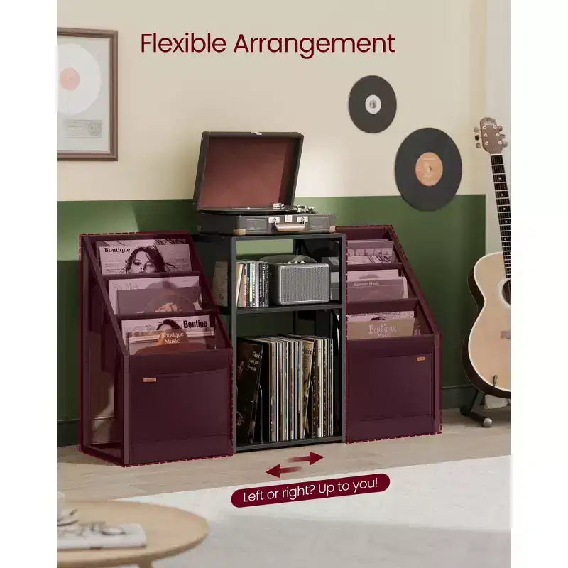 Mobile per Giradischi con Portadischi a 3 Livelli – Contiene Fino a 140 Album
