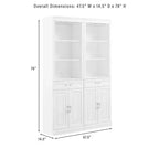 Mobile Bar a 2 Pezzi con Portabicchieri e Ripiani Regolabili
