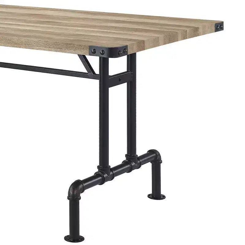 Tavolo da pranzo rettangolare da 162 cm – Rovere e nero