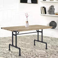 Tavolo da pranzo rettangolare da 162 cm – Rovere e nero