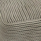Pouf quadrato da esterno e interno – Crema