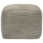 Pouf quadrato da esterno e interno – Crema