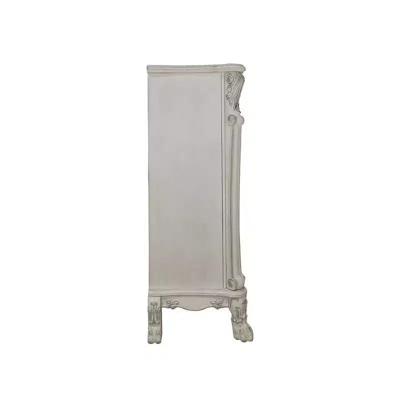 Cassettiera a 5 cassetti con finitura Bone White