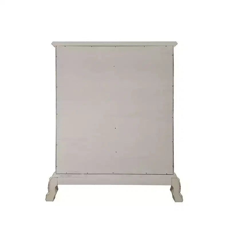 Cassettiera a 5 cassetti con finitura Bone White