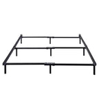 King 7" Compack Metal Bed Frame Black - Zinus: Steel Construction, 9-Leg Support, Toe-Friendly Design