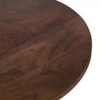 Tavolino d'accento moderno in legno con gambe oblique