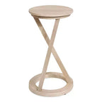 Tavolino d'accento moderno in legno con gambe oblique
