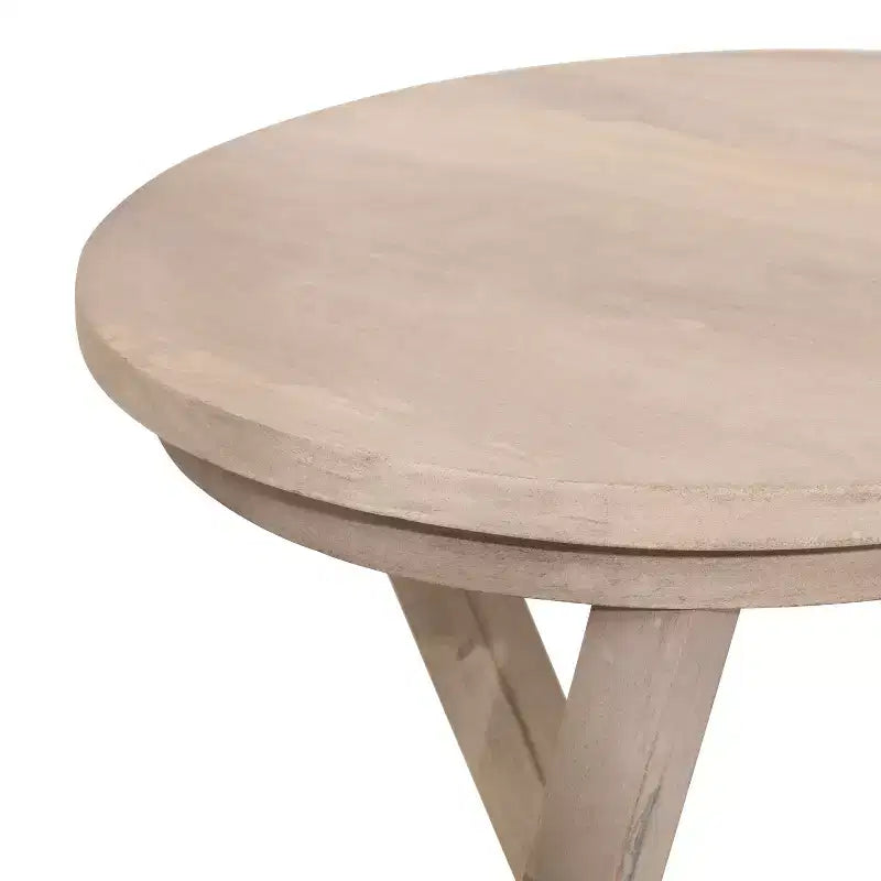 Tavolino d'accento moderno in legno con gambe oblique