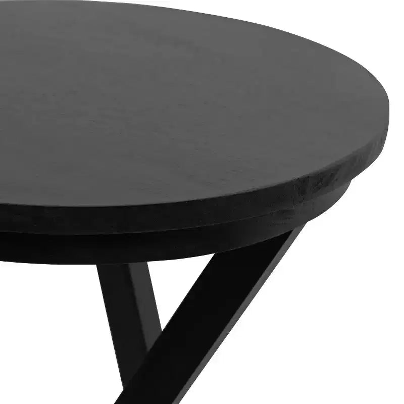 Tavolino d'accento moderno in legno con gambe oblique