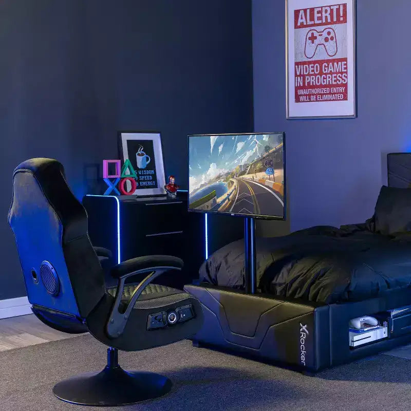 Letto da gaming con supporto TV - Singolo