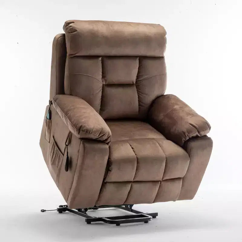Poltrona reclinabile con sollevatore elettrico e massaggio, funzione di riscaldamento e tasca laterale - ModernLuxe
