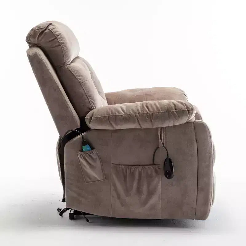 Poltrona reclinabile con sollevatore elettrico e massaggio, funzione di riscaldamento e tasca laterale - ModernLuxe