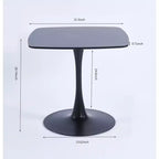 Tavolo da pranzo quadrato in metallo, 80 cm, 4 posti