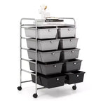 Carrello portatutto a 10 cassetti con ruote bloccabili