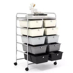 Carrello portatutto a 10 cassetti con ruote bloccabili
