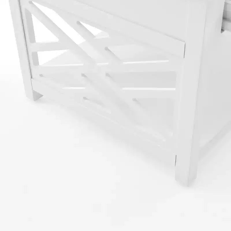 Tavolino da caffè in legno da 36" con cassetto e ripiano inferiore