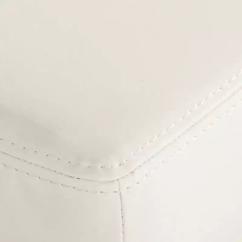 Sgabello da bar in legno nero con seduta in similpelle bianca – Altezza bancone 79 cm
