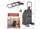 Carrello spesa compatto pieghevole con ruote e borsa rimovibile