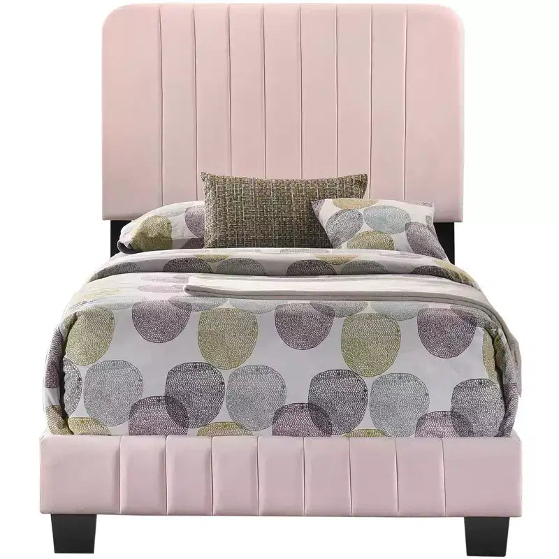 Letto a pannelli gemelli trapuntato in velluto