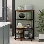 Scaffale da cucina a 4 ripiani con ruote