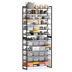 12-Tier Shoe Rack Tall Metal Shoe Storage Organizer