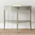 Console in olmo con cassetto e ripiano aperto