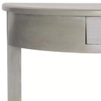Console in olmo con cassetto e ripiano aperto