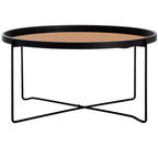 Ruby Tray Top Coffee Table - Rose Gold/Black - Safavieh