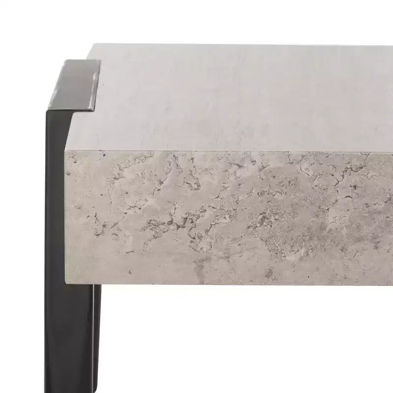Tavolino Moderno di Metà Secolo – Grigio Chiaro e Nero
