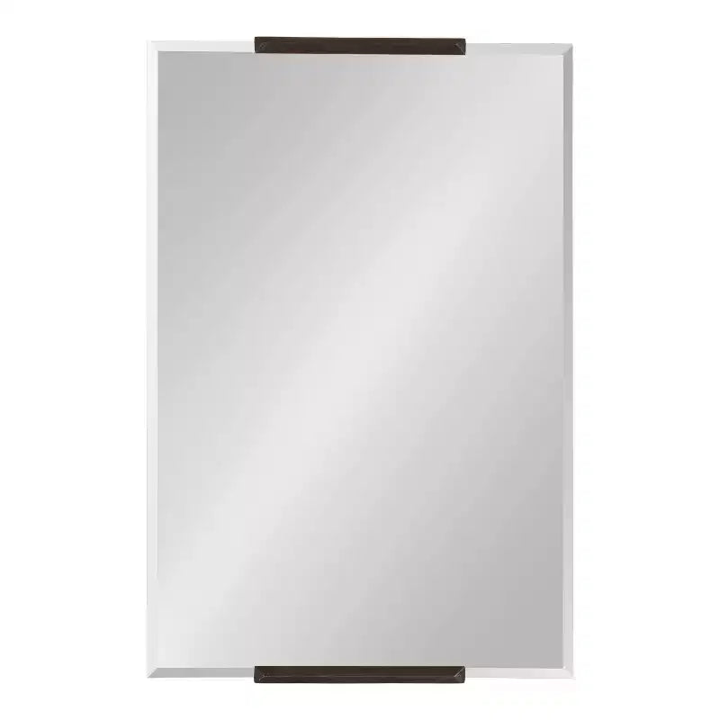 Specchio da parete rettangolare in bronzo, 20x31 pollici