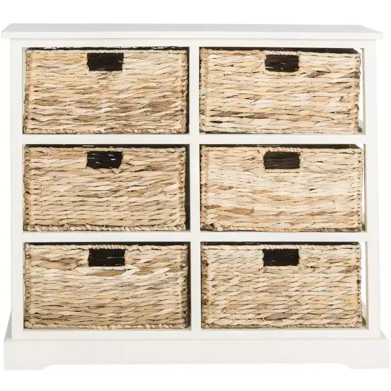 Cassettiera con 6 cassetti in vimini
