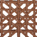 Panca da ingresso in legno di teak e pelle
