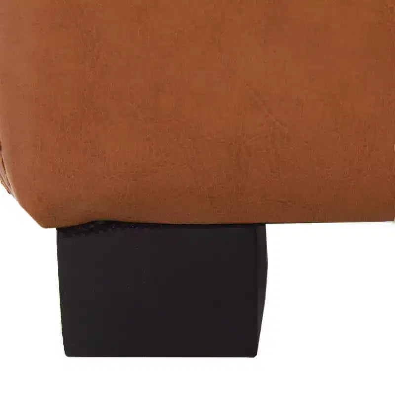 Pouf contenitore quadrato trapuntato con coperchio incernierato