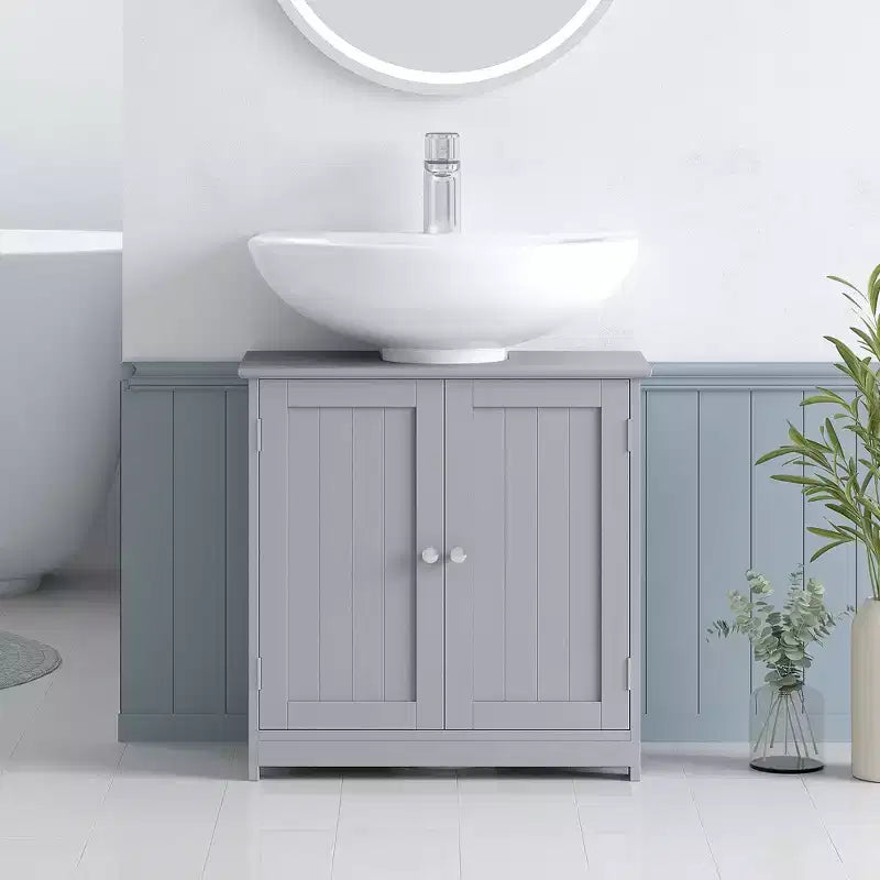 Mobiletto da Bagno Sottolavello con Apertura a U e Ripiano Regolabile