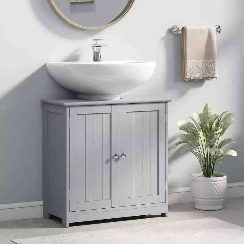 Mobiletto da Bagno Sottolavello con Apertura a U e Ripiano Regolabile