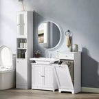 Mobiletto da Bagno Sottolavello con Apertura a U e Ripiano Regolabile