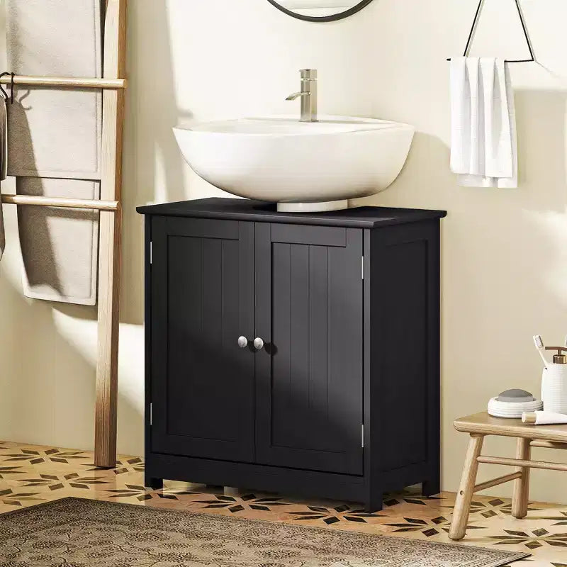 Mobiletto da Bagno Sottolavello con Apertura a U e Ripiano Regolabile