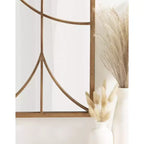 Specchio da parete ad arco con cornice, 24x36, oro