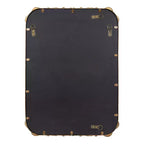 Specchio da parete rettangolare con cornice in metallo dorato, 20x27
