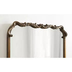 Specchio da parete rettangolare con cornice in metallo dorato, 20x27
